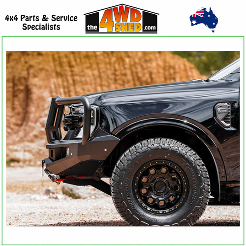 Genesis Loop Winch Bull Bar Ford Ranger Next Gen 5/2022-On - Orange Tow Points & Black Bash Plates
