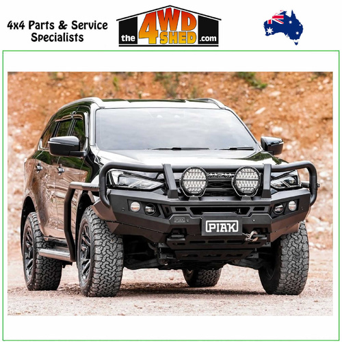 Genesis Loop Winch Bull Bar Isuzu MUX 6/2021-10/2024 - Black Tow Points & Black Bash Plates