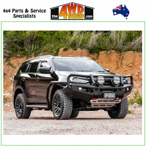 Genesis Loop Winch Bull Bar Isuzu MUX 6/2021-10/2024 - Orange Tow Points & Black Bash Plates