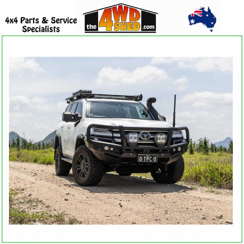 Genesis Loop Winch Bull Bar Toyota Landcruiser 300 Series GXL VX Sahara  - Black Tow Points & Black Bash Plates