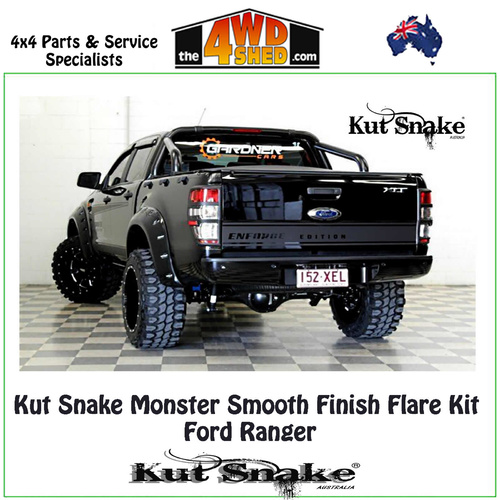 Kut Snake Monster Smooth Finish Flare Kit - Ford Ranger PX MK FULL KIT