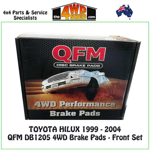 Toyota Hilux 1999-2004 Front Brake Pads QFM DB1205 4WD