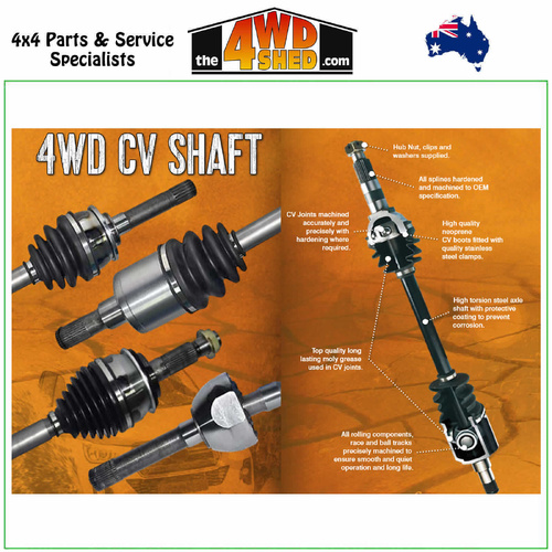 CV Shaft Assembly Ford Ranger PX 09/11-On Raised Height - Right