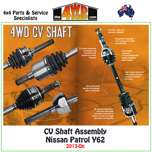 CV Shaft Assembly Nissan Patrol Y62 2013-On - Rear