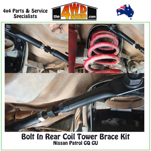 Bolt In Rear Coil Tower Brace Kit Nissan Patrol GQ GU