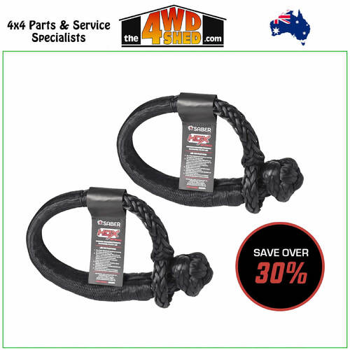 Twin Pack - 20K HDX SaberPro Technora Bound Soft Shackle 20000kg