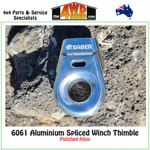 6061 Aluminium Spliced Winch Thimble Polished Alloy