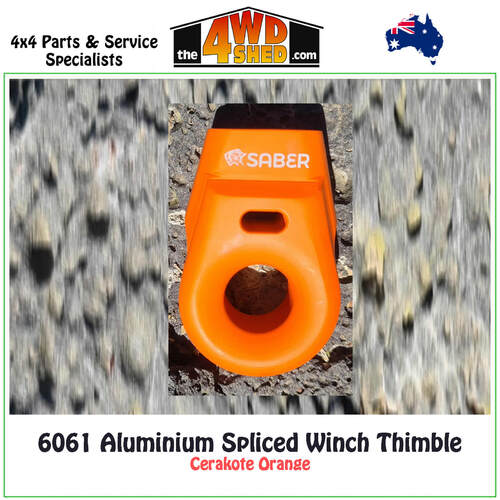 6061 Aluminium Spliced Winch Thimble Cerakote Orange