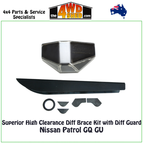 Superior High Clearance Diff Brace Kit with Diff Guard - Nissan Patrol GQ GU