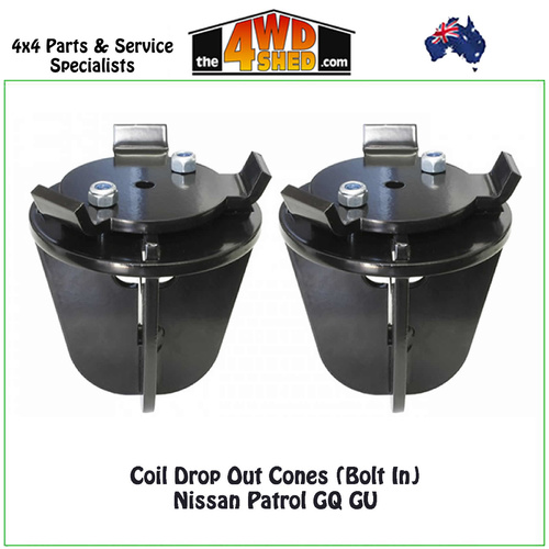 Coil Drop Out Cones Nissan Patrol GQ GU (Bolt In)