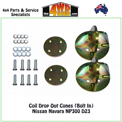 Coil Drop Out Cones Nissan Navara NP300 D23 (Bolt In)