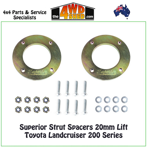 Superior Strut Spacers 20mm Lift Toyota Landcruiser 200 Series (Kit)