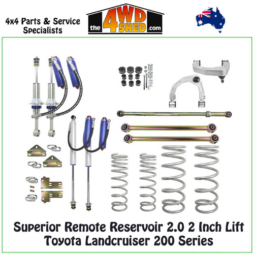 Superior Remote Reservoir 2.0 2 Inch Lift Kit Toyota Landcruiser 200 Series