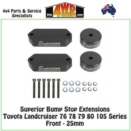 Bump Stop Extensions Toyota Landcruiser 76 78 79 80 105 Series Front