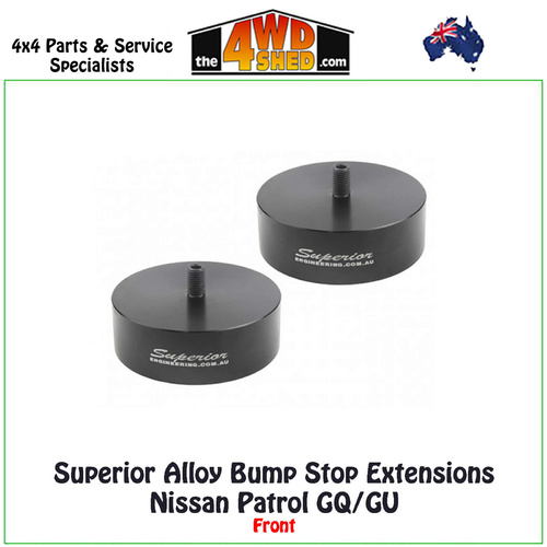 Superior Alloy Bump Stop Extensions Nissan Patrol GQ GU - Front