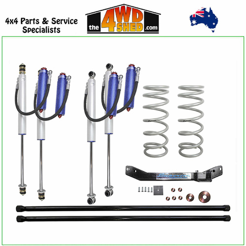 Superior Remote Reservoir 2.0 2 Inch 50mm Suspension Lift Kit Toyota Landcruiser 100 Series V8 with Diff Drop 