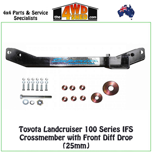 Crossmember Front Diff Drop (25mm) Toyota Landcruiser 100 Series IFS