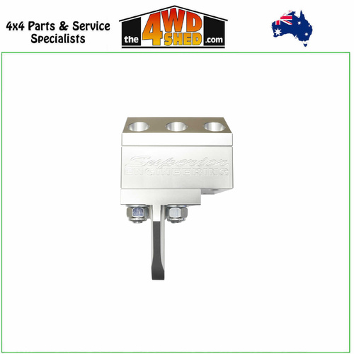 Superior Billet Series 7075 T6 Alloy Damper Bracket Nissan Patrol GQ GU Suit Drag Link Tie Rod Panhard (Pin-Pin) Silver