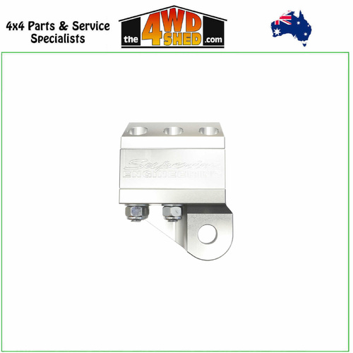 Superior Billet Series 7075 T6 Alloy Damper Bracket Nissan Patrol GU Suit Drag Link (Tapered Pin) Silver