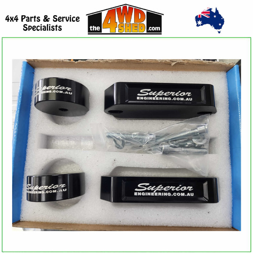 Superior Billet Series 6061 T6 Alloy Bump Stop Extensions 25mm Toyota Landcruiser 76 78 79 80 105 Series - Front - CLEARANCE