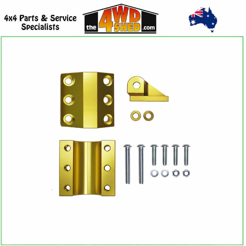 Superior Billet Series 7075 T6 Alloy Damper Bracket Toyota LandCruiser 79 Series (Tapered Pin) - Gold