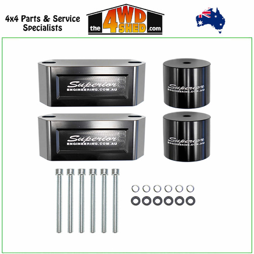 Superior Gen 2 Billet Series 6061-T6 Alloy Bump Stop Extensions 50mm Toyota Landcruiser 76 78 79 80 105 Series - Front