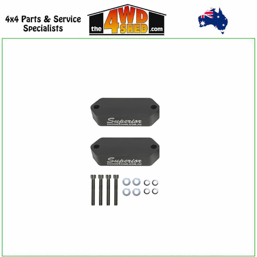 Superior Gen 2 Billet Series 6061-T6 Alloy Bump Stop Extensions 25mm Toyota Landcruiser 76 78 79 80 105 Series - Rear