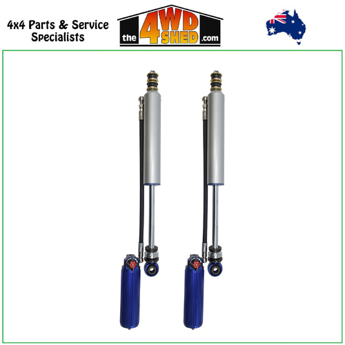 Superior 3 Way Adjustable 2.5 Monotube Remote Reservoir Shock Kit 5 Inch 125mm Lift Rear Toyota Landcruiser 80 105 Series