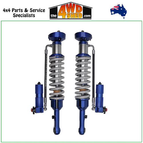 Superior 3 Way Adjustable 2.5 Monotube Remote Reservoir Shock Kit 3-4 Inch 75-100mm Lift Front Toyota Hilux GR Sport