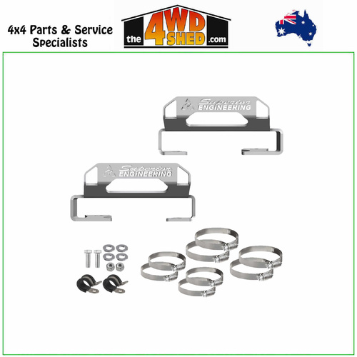 Superior 304 Stainless Steel 2.0 2.5 Shock Reservoir Mount Toyota Landcruiser 80 105 Series - Front