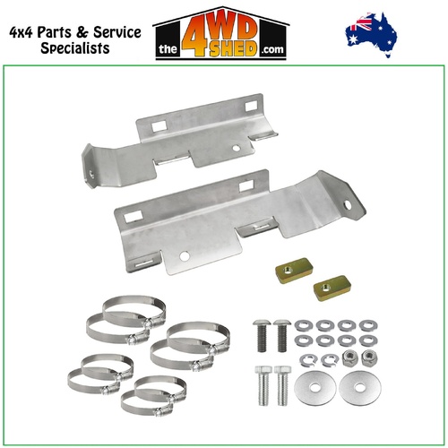 Superior 304 Stainless 2.0 2.5 Shock Reservoir Mount Kit Toyota LandCruiser 80 105 Series - Rear