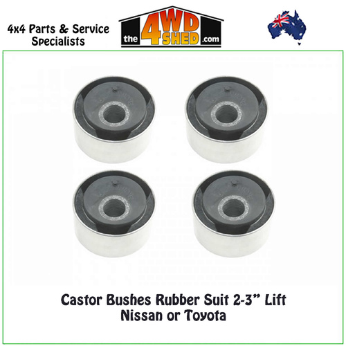 Caster Bushes Rubber to suit 2-3" Lift Nissan or Toyota