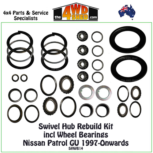 Swivel Hub & Wheel Bearing Rebuild Kit Nissan GU 1997-Onwards