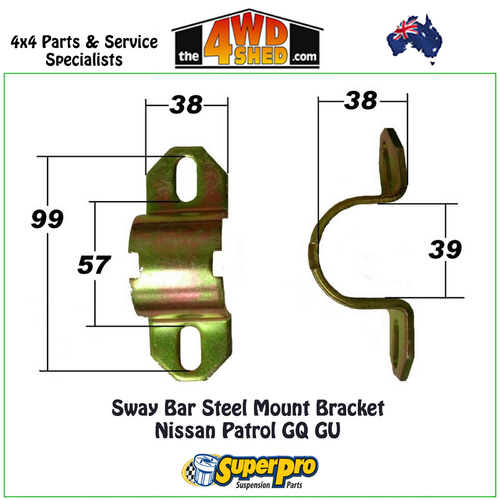 Sway Bar Steel Mount Bracket