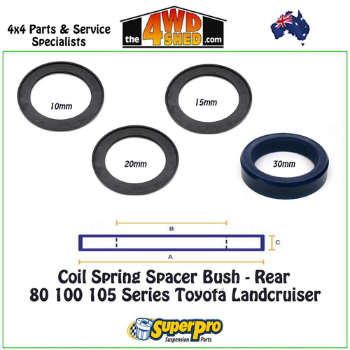 Rear Coil Spring Spacer Bush Kit 80 100 105 Series Landcruiser