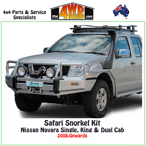 Safari V-Spec Snorkel Nissan Navara D40 Single King Dual Cab 2008-On