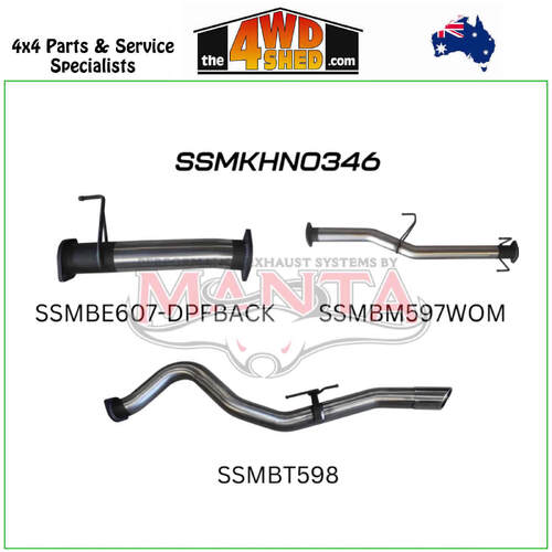 Holden Colorado RG 9/2016-On 2.8L 3 inch Exhaust DPF Back