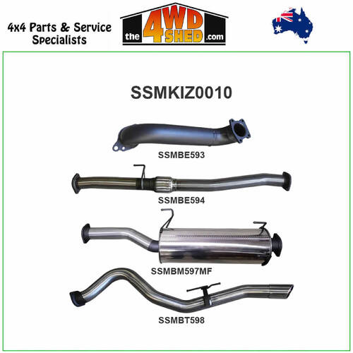 Isuzu DMAX 3.0L CRD 2012-2017 3 inch Exhaust without Cat