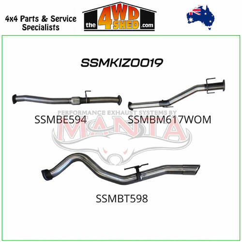 Isuzu DMAX 3.0L CRD 2021-On 3 inch Exhaust DPF Back