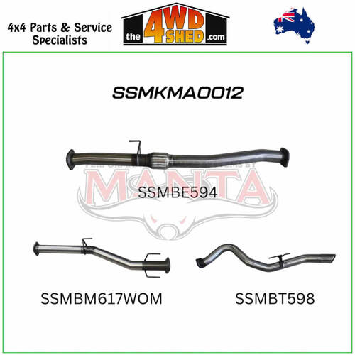 Mazda BT50 3.0L CRD DPF 2020-On 3 inch Exhaust DPF Back
