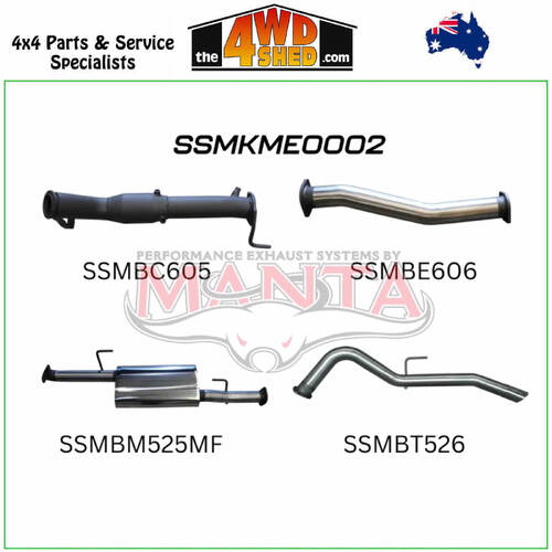 Mercedes X-Class 2.3L 3 Inch Turbo Back Exhaust System With Cat & Muffler
