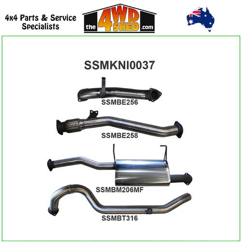 Nissan Patrol GU UTE 3.0L Turbo Diesel 2008-2017 3 inch Exhaust without Cat Centre Muffler