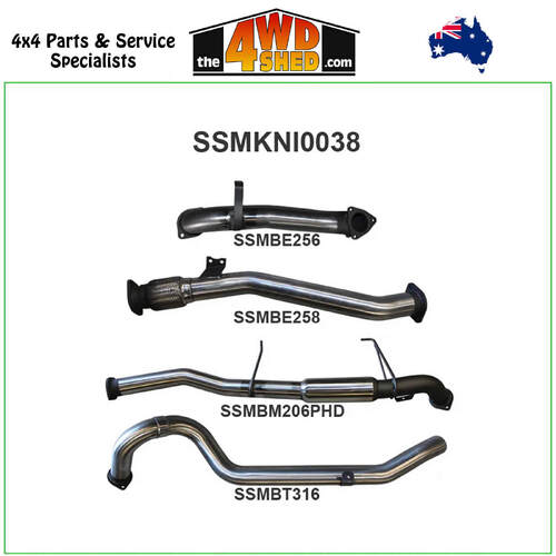 Nissan Patrol GU UTE 3.0L Turbo Diesel 2008-2017 3 inch Exhaust without Cat Centre Hotdog