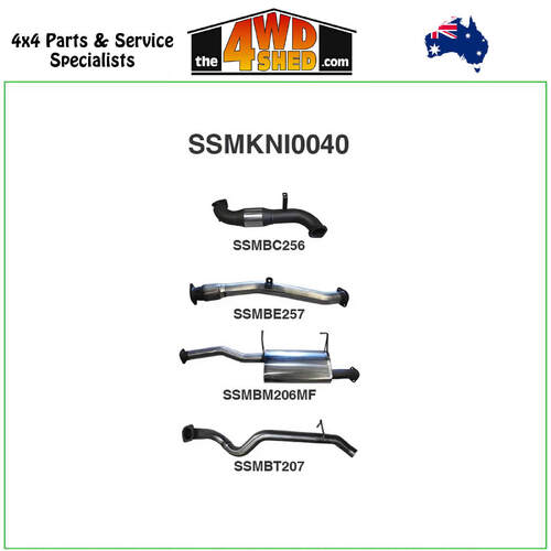Nissan Patrol GU ZD30 3.0L Turbo Diesel 2000-2006 3 inch Exhaust with Cat & Muffler