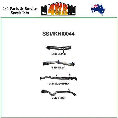 Nissan Patrol GU ZD30 3.0L Turbo Diesel 2000-2006 3 inch Exhaust without Cat Centre Hotdog