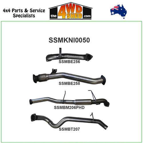 Nissan Patrol GU ZD30 3.0L Turbo Diesel 2007-2017 3 inch Exhaust without Cat Centre Hotdog