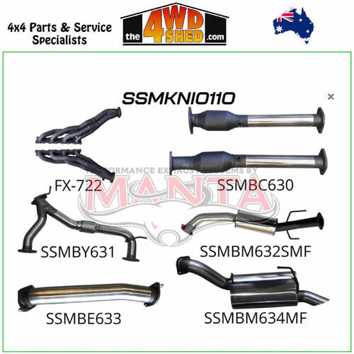 Nissan Patrol Y62 V8 5.6L 3 inch Exhaust Full System Extractors High Flow Cats Medium Muffler Centre