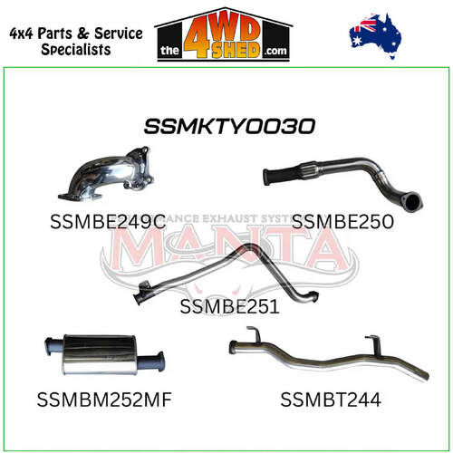 79 Series Toyota Landcruiser HDJ79 4.2L 1HD Turbo Diesel 3 inch Exhaust Turbo Back With Muffler