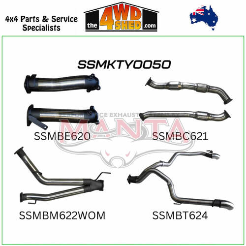 200 Series Toyota Landcruiser  VDJ V8 3 inch Exhaust Dual With Cat No Muffler Exit L&R