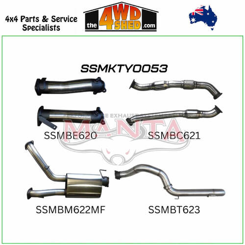 200 Series Toyota Landcruiser  VDJ V8 3 inch Exhaust Dual With Cat With Muffler 4 inch Exit